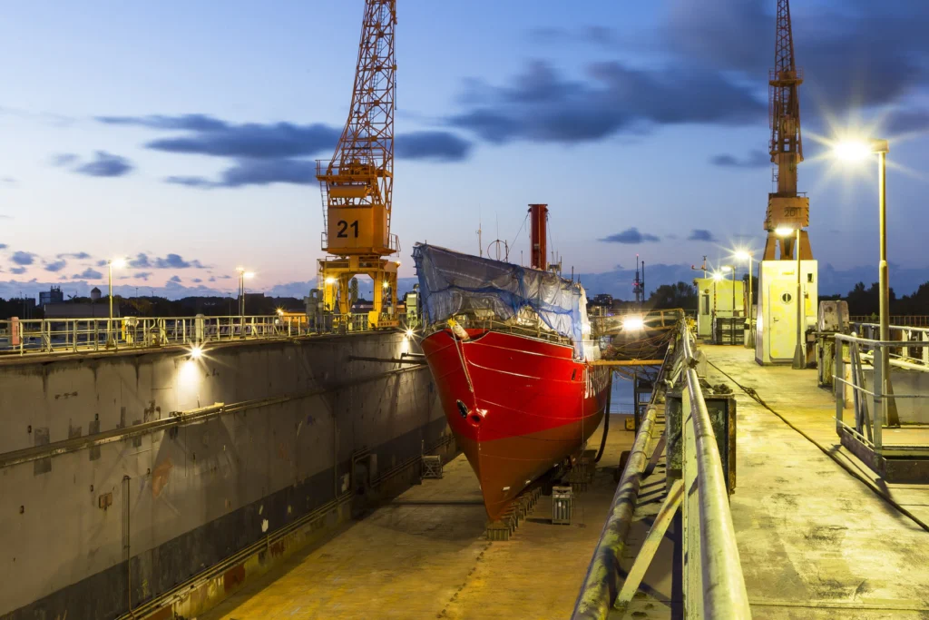 Magazin-Titel – Feuerschiff Amrumbank im Trockendock