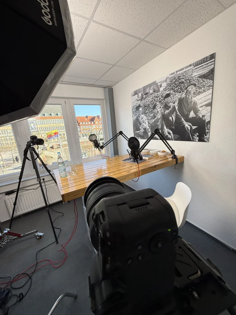 Podcast-Studio im Büro